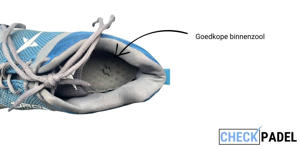 Dropshot padelschoen binnenkant